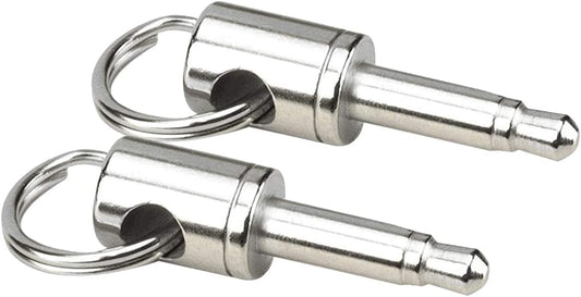 Dongle Dangler - Secure Headphone Jack Adapter Keychain (Chrome 2-Pack) for iPhone 17, 17e, 16, 15 (USB-C) & 14, 13 (Lightning) - Anti-Loss 3.5mm Aux