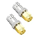 BNC Female to SMA Male RF Adapter, 0-3GHz, 50 Ohm Impedance, 2-Pack