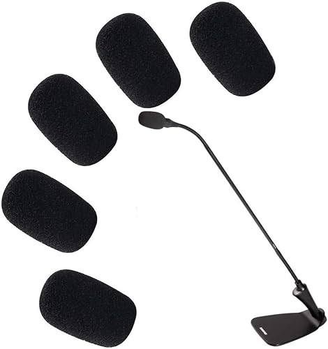 Microphone Wind Shield Foam Covers, 5 Pcs, Black, for Shure CVG18-B/C Gooseneck Condenser Microphone