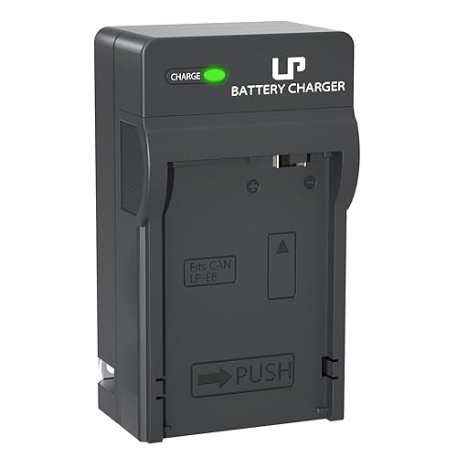 LP E8 Battery Charger, Charger Compatible with Canon EOS Rebel T2i, T3i, T4i, T5i, 550D, 600D, 650D, 700D, Kiss X4, X5, X6i, X7i Cameras & More (Not