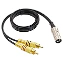 CablesOnline, 3ft 7-Pin Din Male to 2-RCA Male Professional Grade Audio Cable for Bang & Olufsen, Naim, Quad...Stereo Systems, BO-2703K