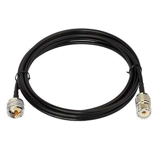 Bingfu UHF PL259 to SO239 RG58 Coax Extension Cable - 2m/6.5ft for Vehicle CB, Ham, Two-Way, Marine VHF Radio - Male to Female Jumper for Walkie