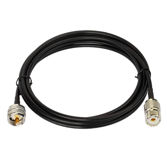 Bingfu UHF PL259 to SO239 RG58 Coax Extension Cable - 2m/6.5ft for Vehicle CB, Ham, Two-Way, Marine VHF Radio - Male to Female Jumper for Walkie
