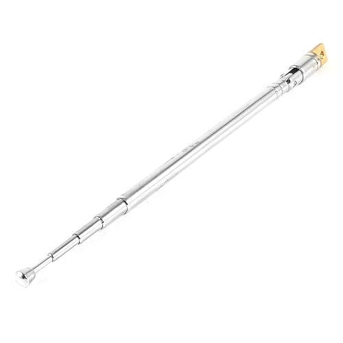 uxcell 5 Sections Telescoping Antenna, 36cm 14" Length Telescopic Universal Aerial Antenna Replacement for Portable FM Radio, TV and Other Electric
