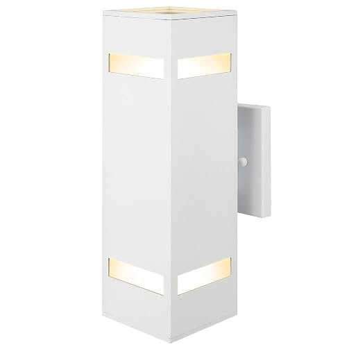 CnengSthy Aluminum Modern Outdoor Wall Lights, Exterior Up Down Lighting Square Cylinder Porch Wall Lantern for Entryway, Front Door, Hallway, Garden