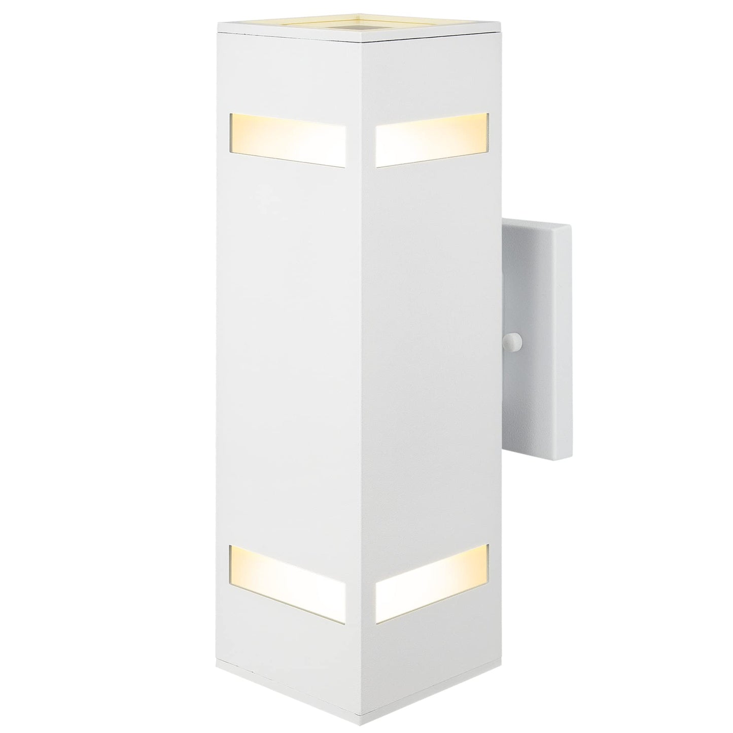 CnengSthy Aluminum Modern Outdoor Wall Lights, Exterior Up Down Lighting Square Cylinder Porch Wall Lantern for Entryway, Front Door, Hallway, Garden