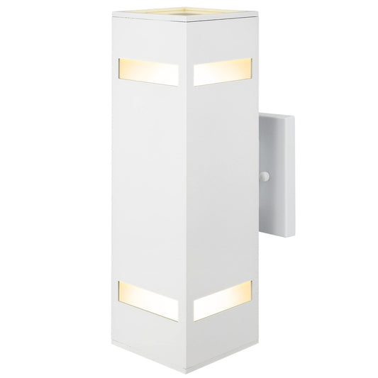 CnengSthy Aluminum Modern Outdoor Wall Lights, Exterior Up Down Lighting Square Cylinder Porch Wall Lantern for Entryway, Front Door, Hallway, Garden