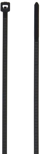 Hellermann Tyton T18R0HSM4 High Temp Cable Tie, 4" Long, 18lb Tensile Strength, PA66HS, Black (Pack of 1000)