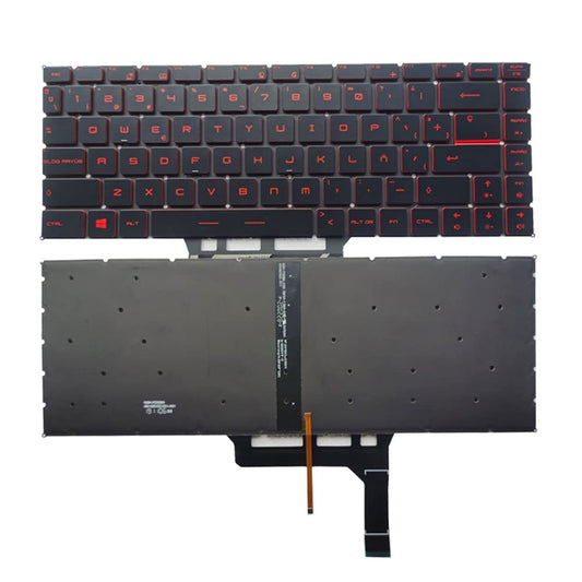 Laptop Replacement Keyboard Compatible for MSI GF63 8RC 8RD MS-16R1 MS-16R4 GF65 Thin 9SD 9SE 10SD 10SE MS-16W1 GS65 GS65VR MS-16Q1 Spanish Layout