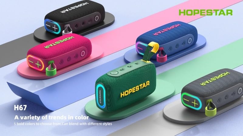 WorryFree Gadgets 30 W Wireless Portable Bluetooth Speaker, Powerful Sound and deep bass, IPX7 Waterproof, 12 Hours of Playtime Hopestar Series (Gray)