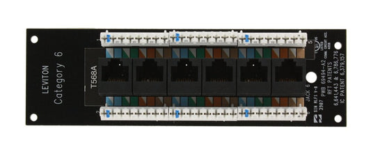 Leviton Structured Media 1x6 Cat6 Board, 47611-C6