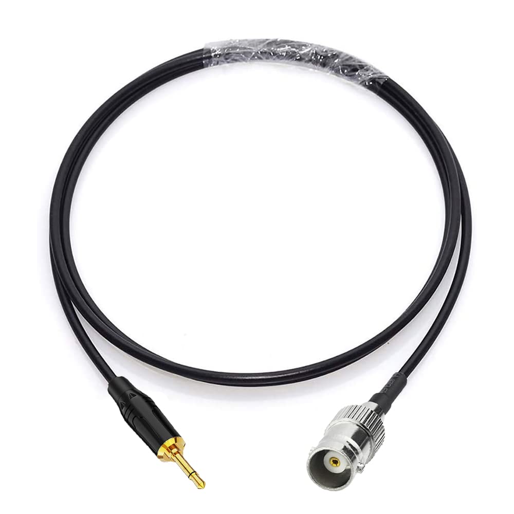 supmory BNC Female to 3.5mm Mono 1/8" TS Stereo Plug Adapter Radio Antenna Extension Cable 1.6 feet