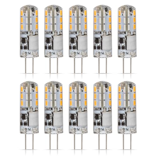 Simba Lighting LED G4 1.1W 12V AC/DC T3 JC Bulb Bi-Pin Base, 3000K, 10 Pack