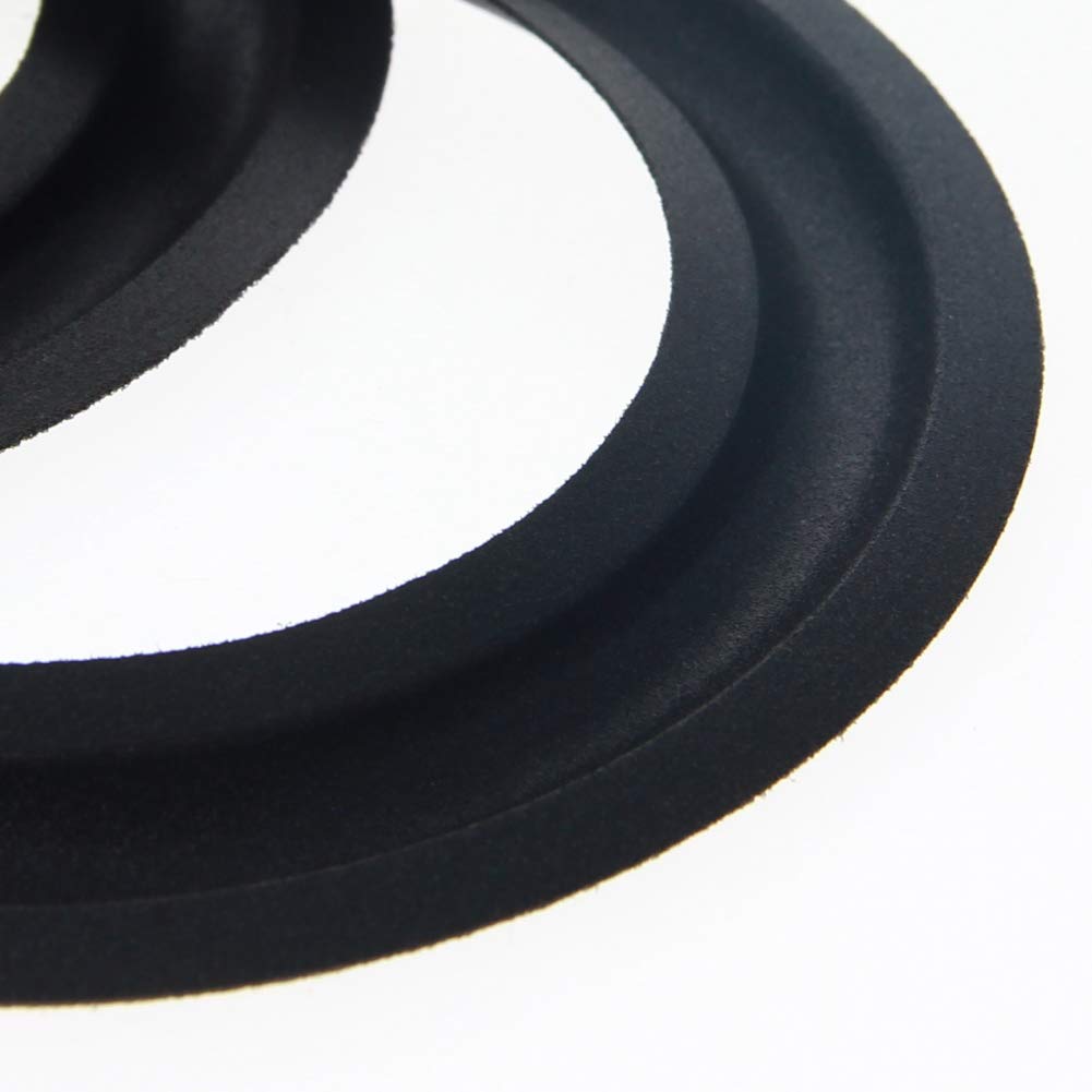 Fielect 4.5inch/115mm Speaker Rubber Edge Surround Rings Replacement Part for Speaker Repair or DIY 2pcs