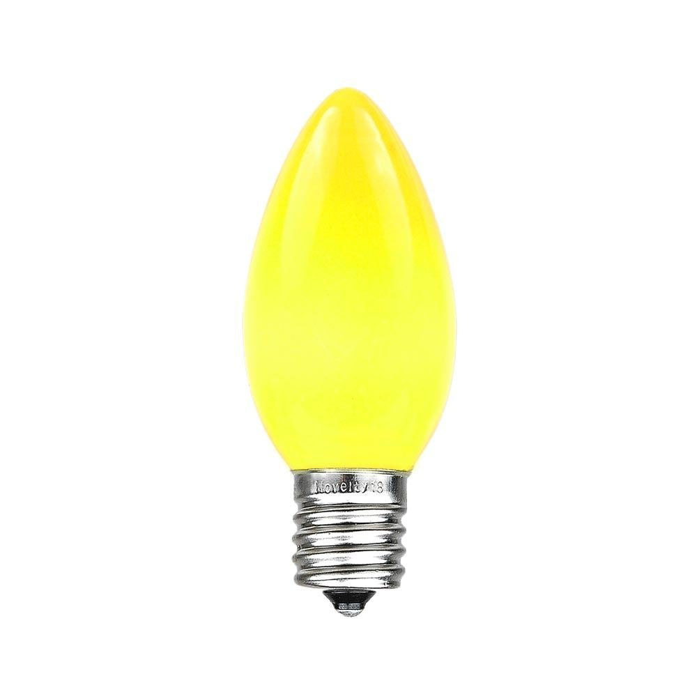 Novelty Lights 25 Pack C9 Ceramic Yellow Christmas Replacement Bulbs
