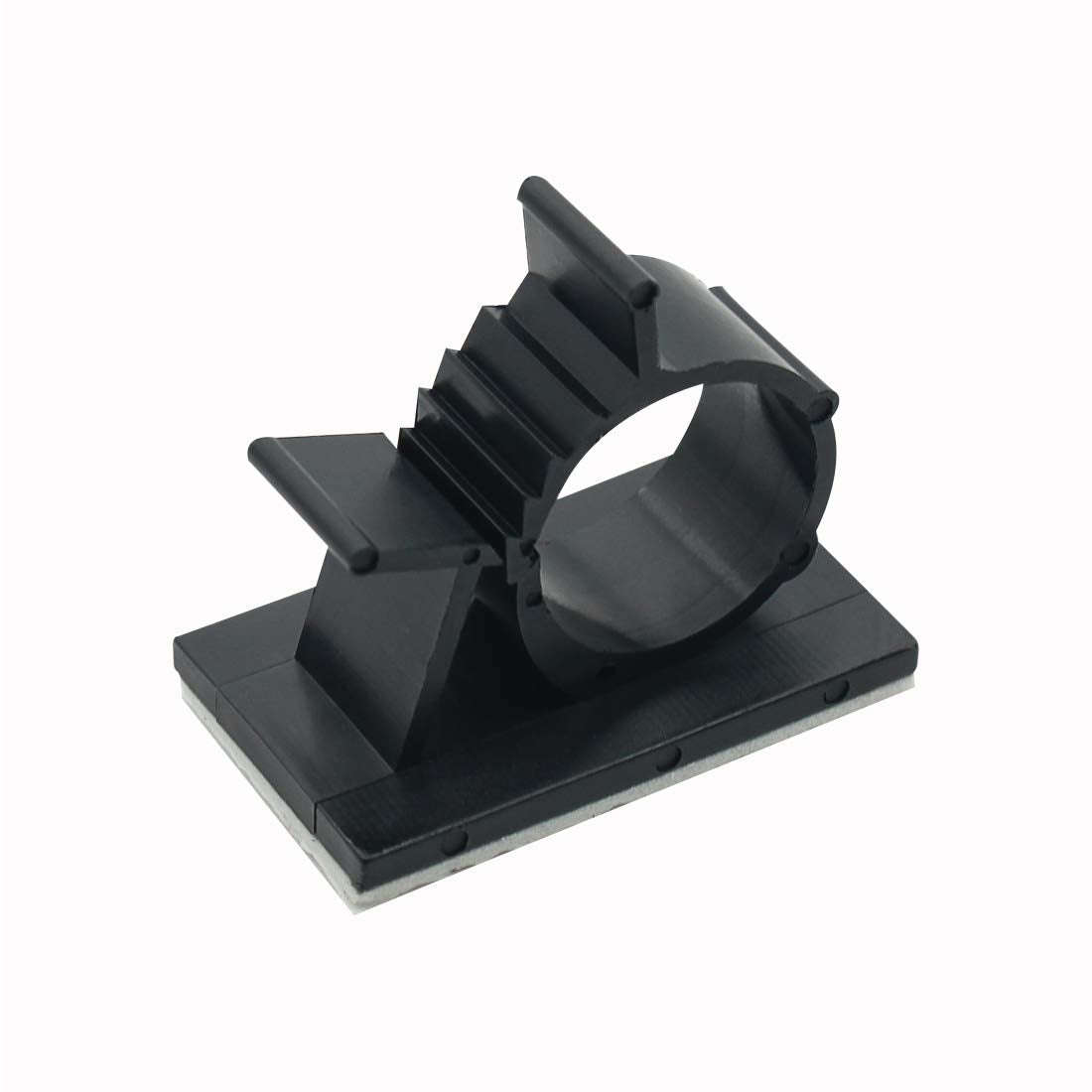 XL Adjustable Cable Clips Adhesive Nylon Wire Clamps, Black, 25 Pack