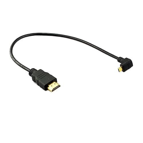 Seadream 1Foot 90 Degree Down Angle Micro HDMI Male to HDMI Male Cable Connector (1Pack Down Angle)