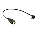 Seadream 1Foot 90 Degree Down Angle Micro HDMI Male to HDMI Male Cable Connector (1Pack Down Angle)