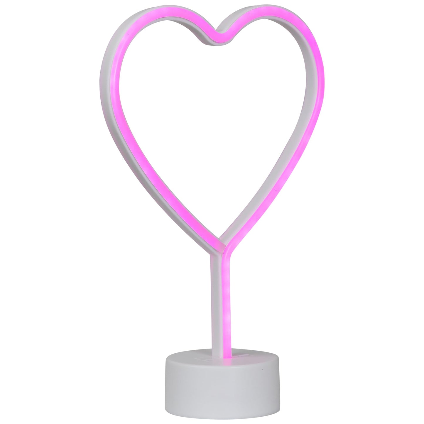 Northlight LED Heart Neon Table Light- 11.5" - Pink