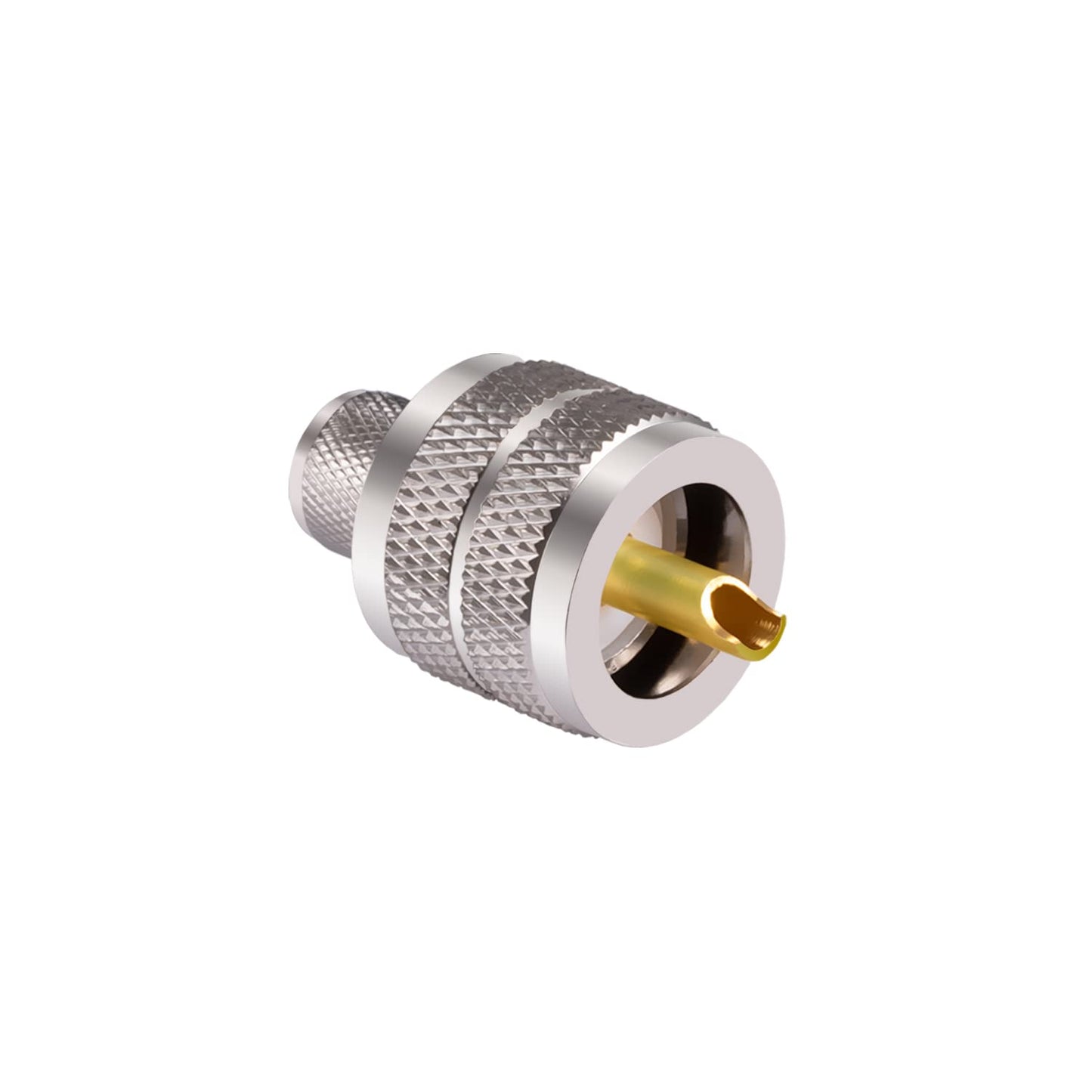 POBADY 5PCS PL-259 UHF Male Connectors 50 Ohm PL259 Male Plug Crimp RF Coax Connector Adapter for RG-213 VLMR-400 RG8 RG59 Low Loss Coax Cable