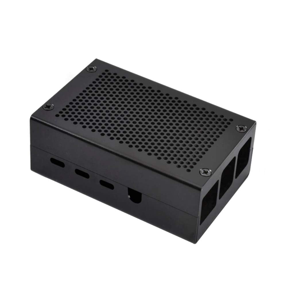 Raspberry Pi 4 Case RPI 4 Aluminum Case RPI 4B Metal Shell Black Enclosure for RPI 4 Model B (Black)