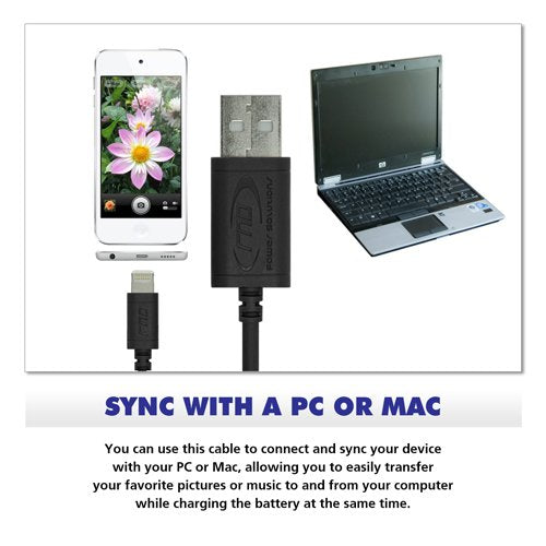 RNDs Lightning to USB 10ft Cable for Apple iPhone and iPad (Pro, Air, Mini) [Apple MFi Certified] (10 feet/3M/Black)