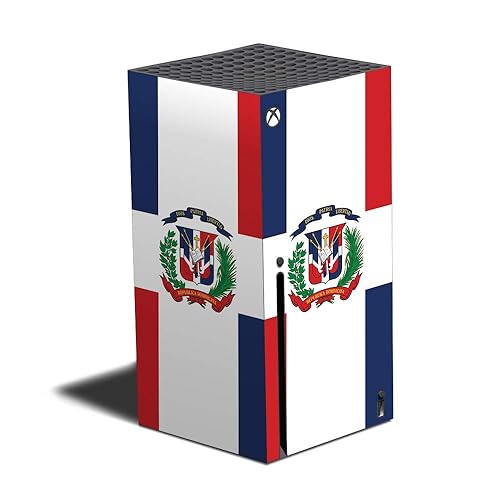 MIGHTY SKINS Skin Compatible with Xbox Series X - Dominican Flag | Protective, Durable, and Unique Vinyl Decal wrap Cover | Easy to Apply and Change