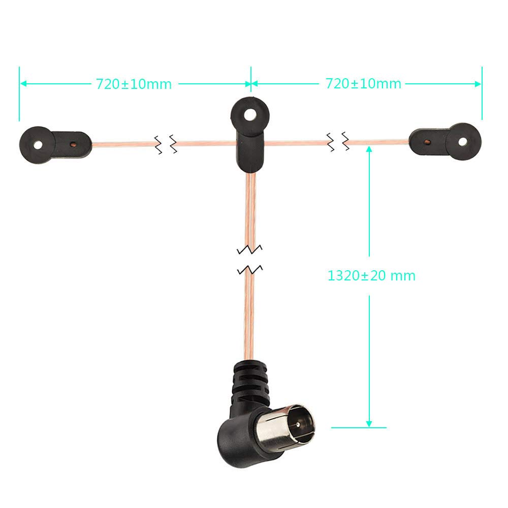 Bingfu 75 Ohm FM Dipole Antenna 3-Pin AM Loop Antenna for Sony HiFi Series Sharp Stereo System Indoor Digital HD Radio Bluetooth Stereo AV Receiver