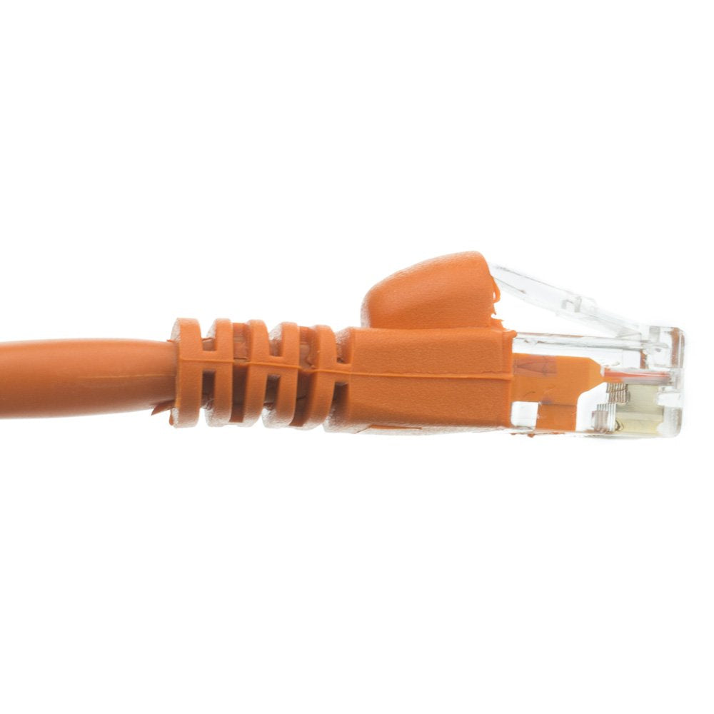 CableWholesale Cat5e UTP Ethernet Cable, Snagless Boot, PoE, 75 ft, Orange