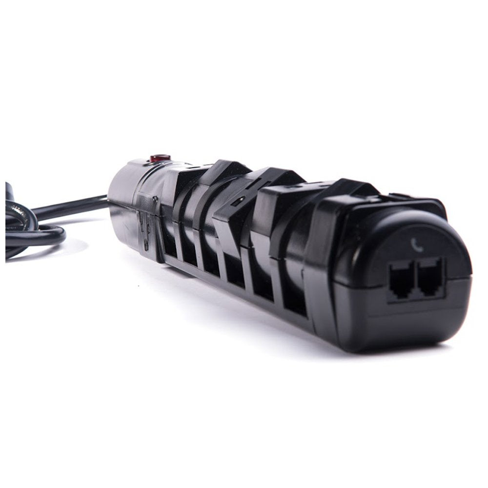 BlueDiamond 8-Rotating Outlets Surge Protector -With 2600 Joule & 6 Feet Heavy Dutty Cable & Flat Offset - Phone Line Protection