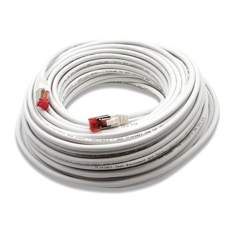 Triplett 75' White CAT6A 10GBPS Patch Cable (CAT6A-75WH)