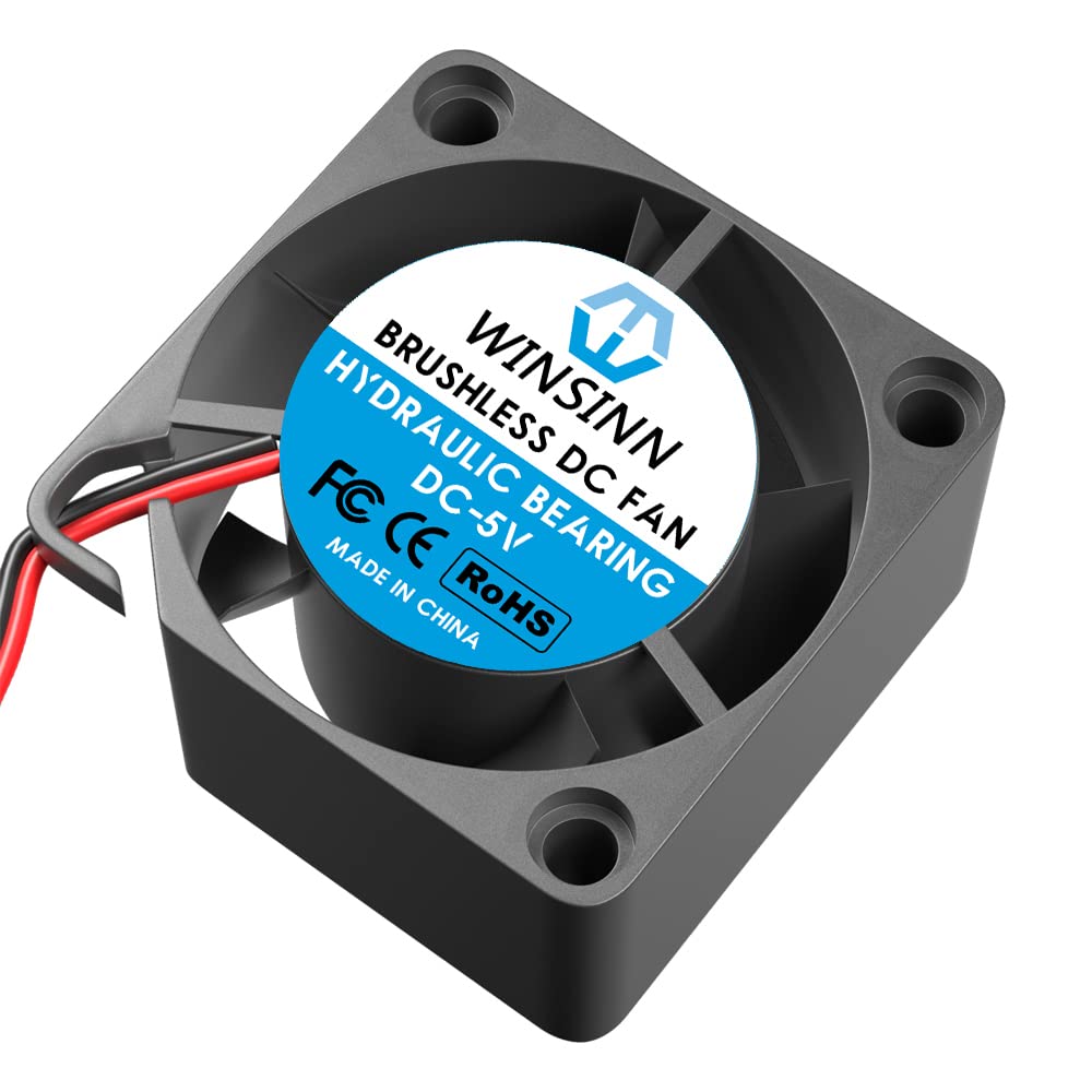 WINSINN 20mm 5V Fan - Hydraulic Bearing 12000 RPM 2010 Cooling Fan Replacement for Raspberry Pi/3D Printer/Small Server/Gaming Consoles/Network, 30cm