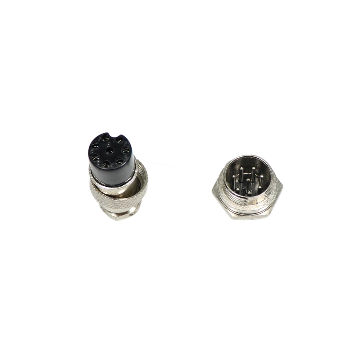 Aviation Plug Connector GX16 8 Pin Panel Metal Mount Circular Aviation Connector Adapter Male Female Plug Socket, Pack of 5 Pairs