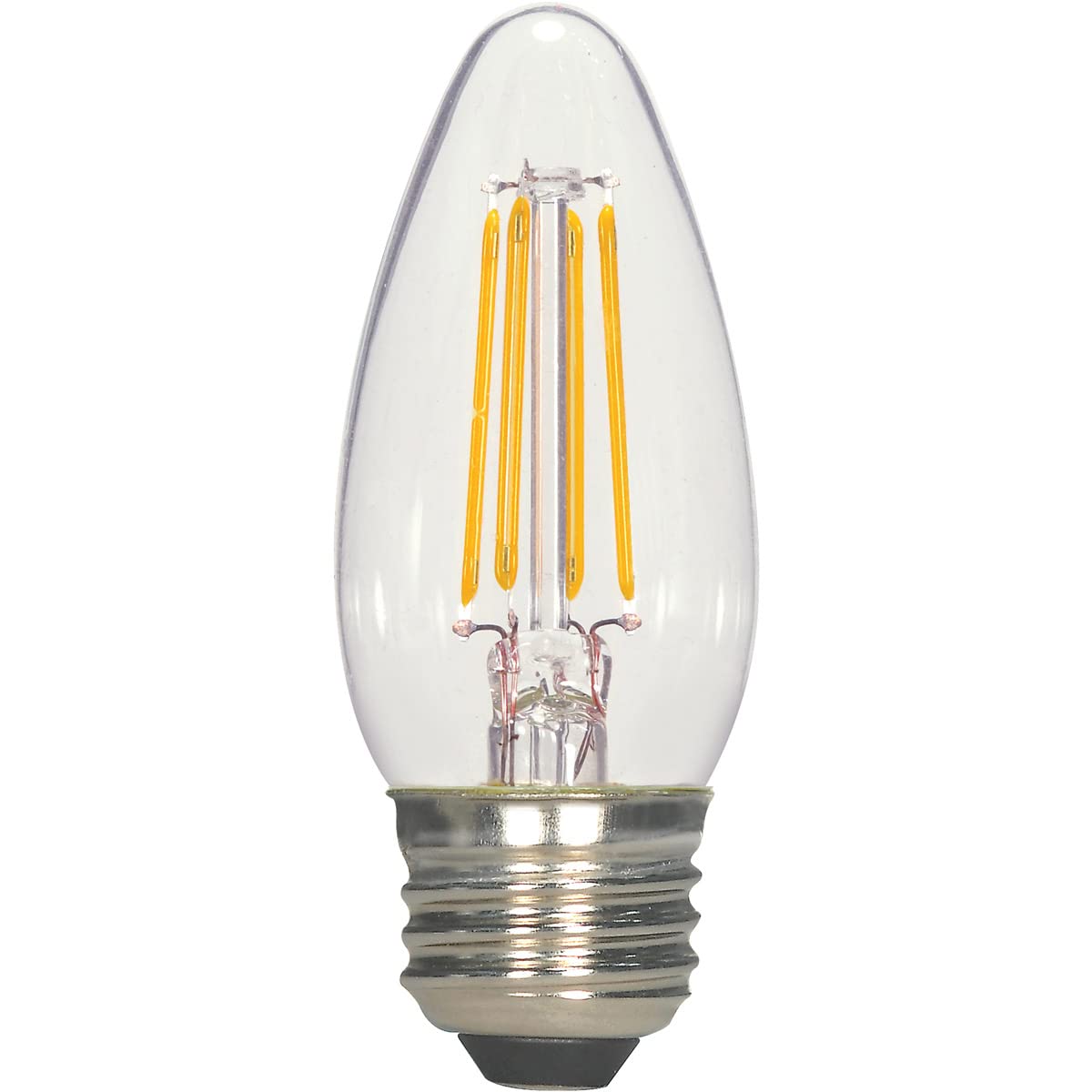 Satco B11 E26 (Medium) LED Bulb Warm White 25 Watt Equivalence 2 pk