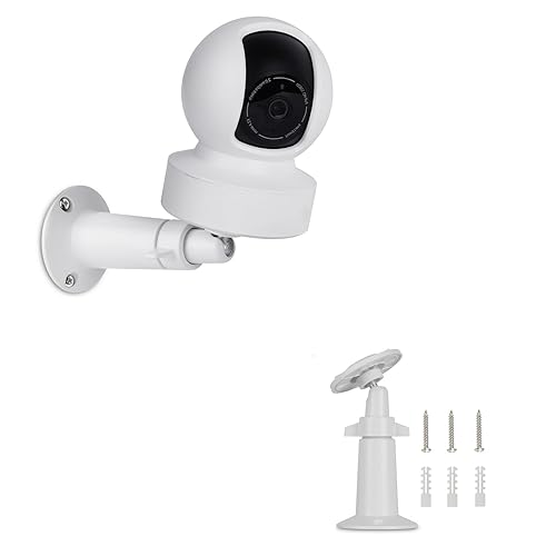 360° Adjustable Wall Mount Compatible with Kasa Indoor Pan/Tilt Smart Security Camera/Kasa 2K QHD Camera Pan/TP-Link Tapo C200, Rustproof Aluminum