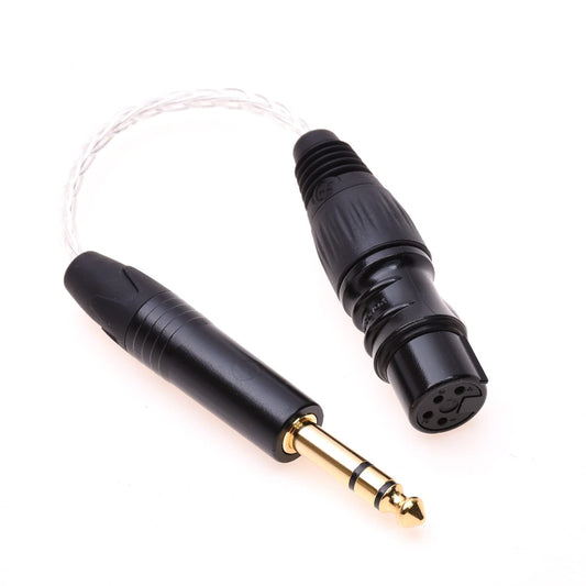 GAGACOCC 8 Cores Braid Pcocc Silver Plated 1/4 Male 6.35MM XLR 4 Pin Female Balanced Audio Cable