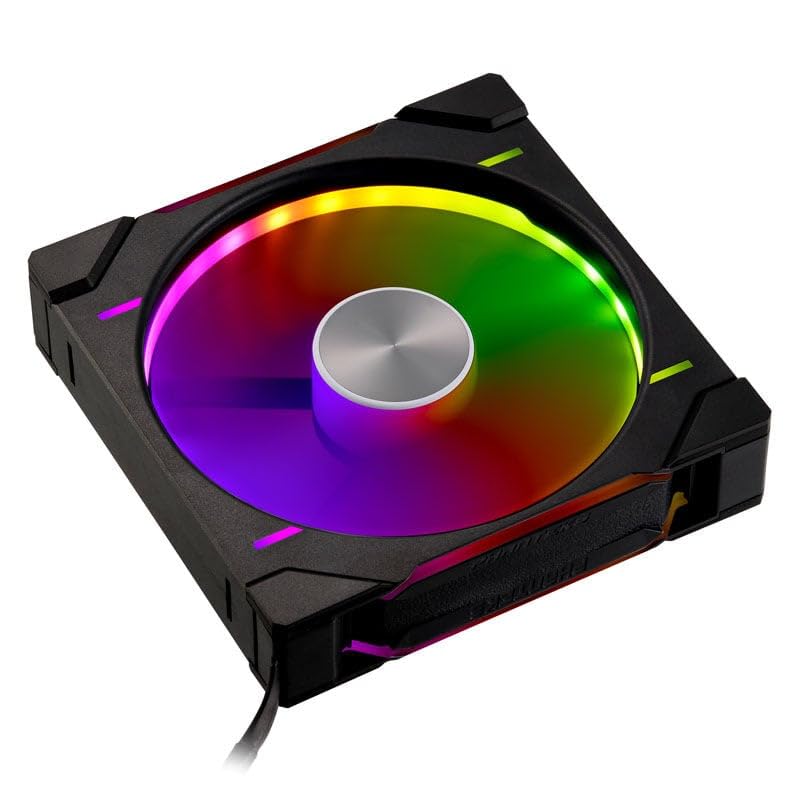 Phanteks D30-140 DRGB PWM Fan, Premium D-RGB Performance Fan, ARGB/DRGB Lighting, Daisy-Chain Fan Linking System (Black)