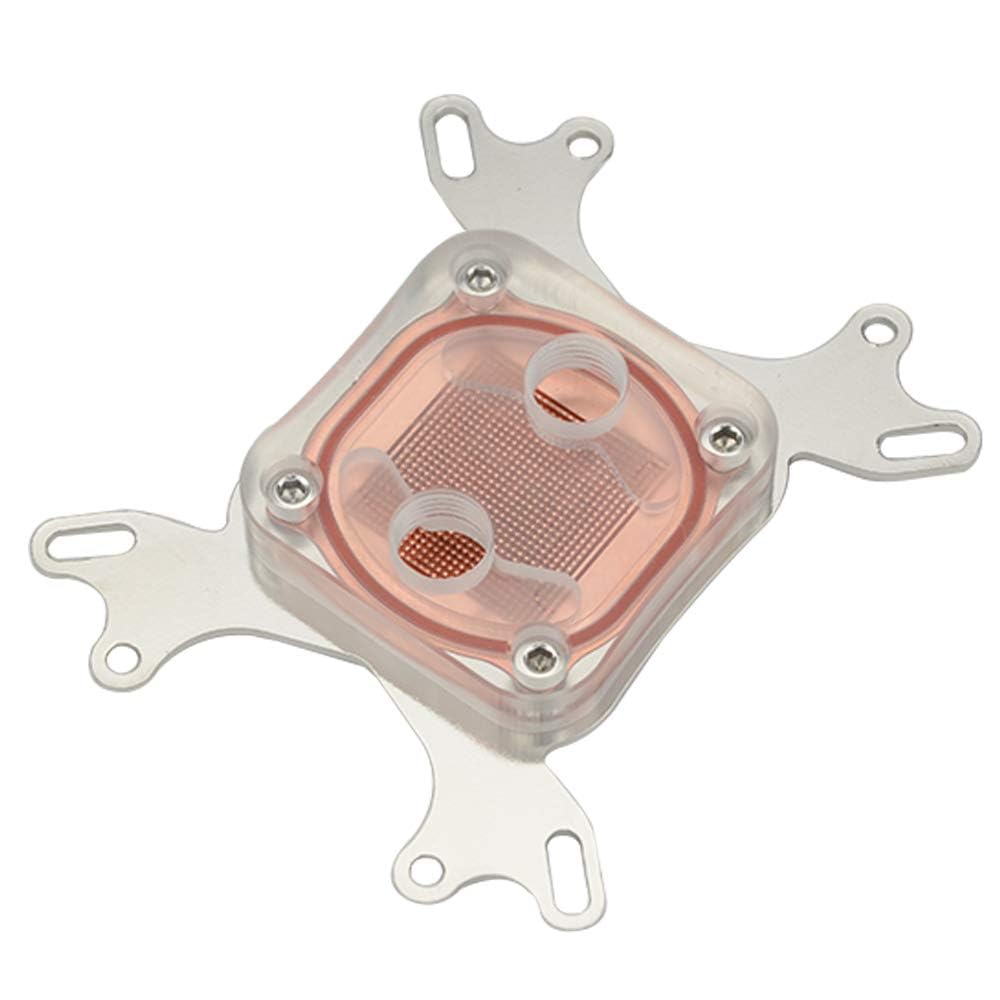 BXQINLENX Professional Universal CPU Water Cooling Block for Intel/AMD Water Cool System Computer Clear (Transparent)