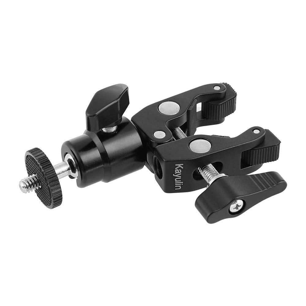 Kayulin Super Crab Clamp with Ball Head Holder for Photographic Accessories(Black)