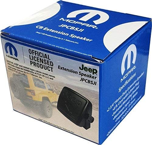 Mopar JPCBSJI Officially Licensed Small, Wedge Mount Extension Speaker w/3.5mm Plug. Jeep Wordmark and Image Embossed Screen