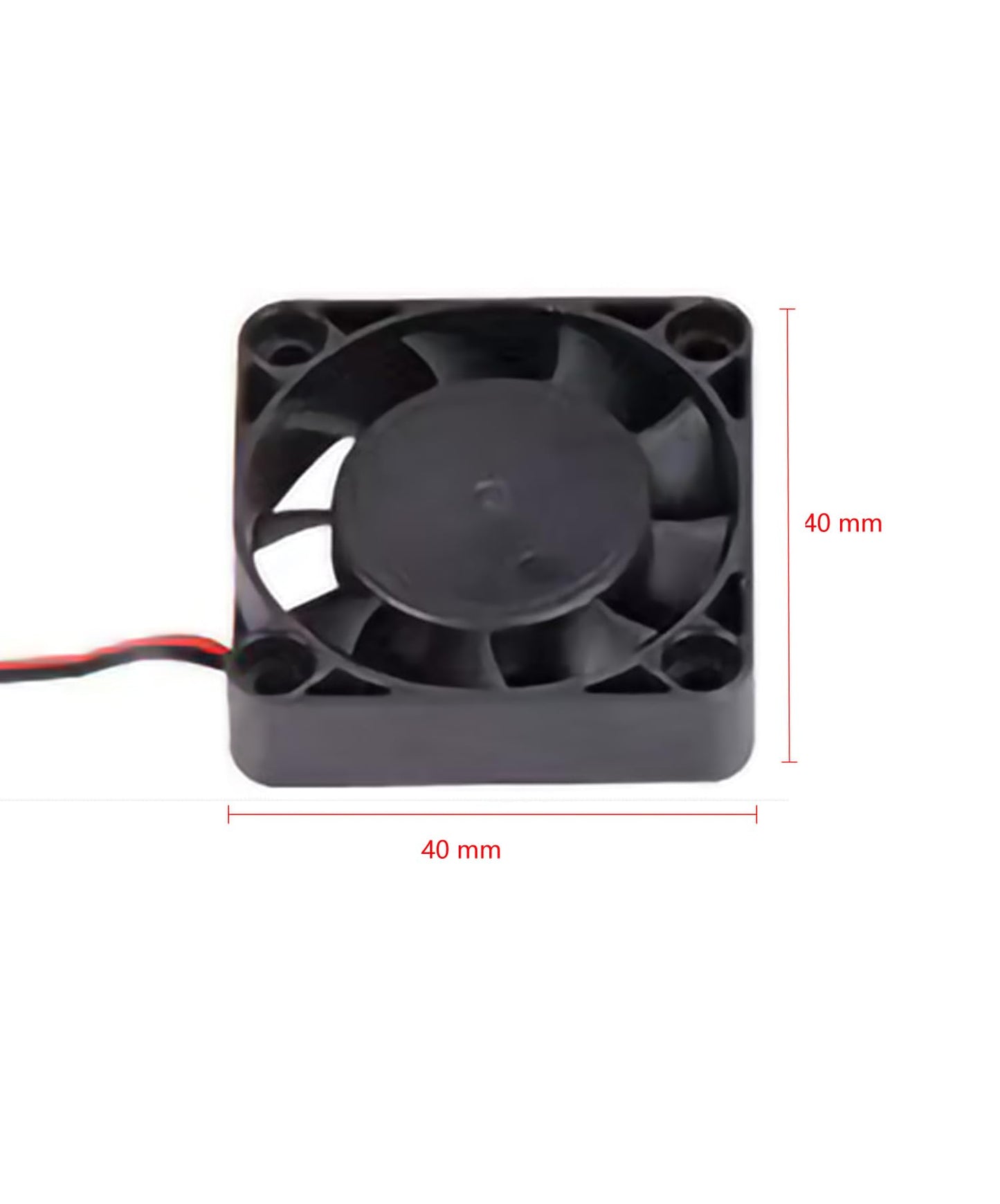 RANIT 4 Pcs 40mm x 40mm x 10mm 4010 DC Cooling Fan 12V 2 Pin Fan for 3D Printer Computer Case Fan (4010-12V)