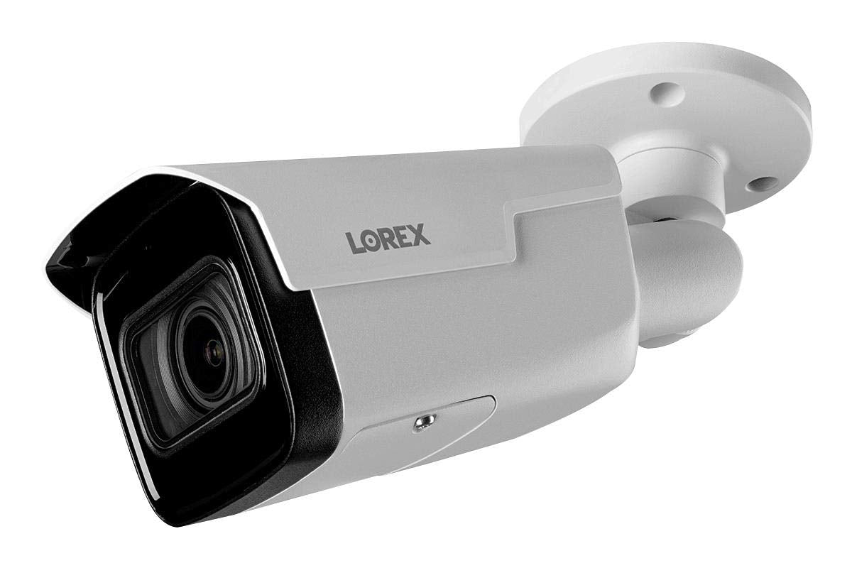 Lorex LNB9292B 4K (8MP) Motorized Varifocal Smart IP Black Security Camera with 4X Optical Zoom and Real-Time 30FPS Recording, 150ft Night Vision