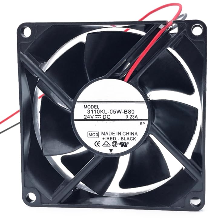 3110KL-05W-B80 80X80X25MM 24V 0.23A 2-Wire Cooling Fan