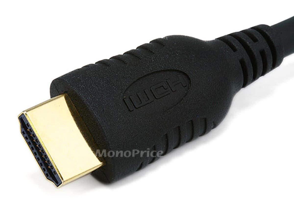 Monoprice 6ft 30AWG High Speed HDMI Cable - HDMI Connector to HDMI Mini Connector - Black