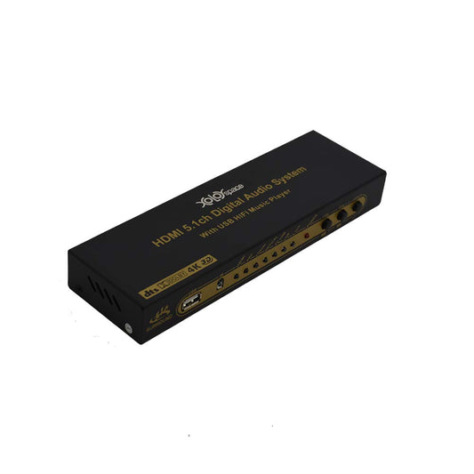 XOLORspace DU50 HDMI/ARC/COAXIAL/Optical/USB to 5.1 Audio decoder System with Remote Control