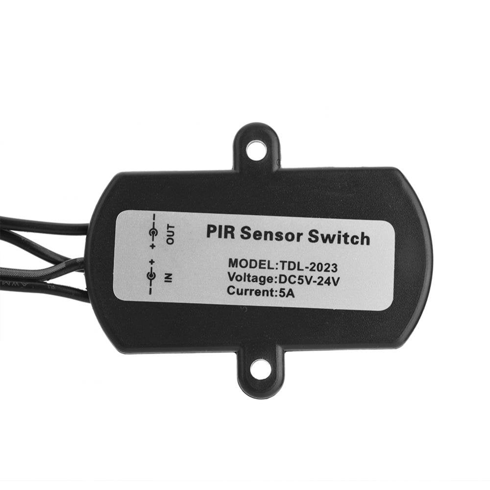 Tihebeyan Mini PIR Motion for DIY LED Lighting, PIR Infrared Motion Sensor Detector Automatic LED Strip USB Interface(Black)