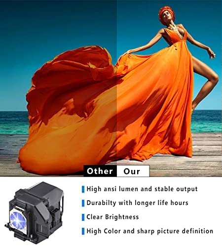 KAIWEIDI Replacement Projector Lamp for ELPLP97/V13H010L97 Epson Powerlite Home Cinema 2350 2250 2200 2150 2100 1080 1060 880 760 660,1288 1286 2247U