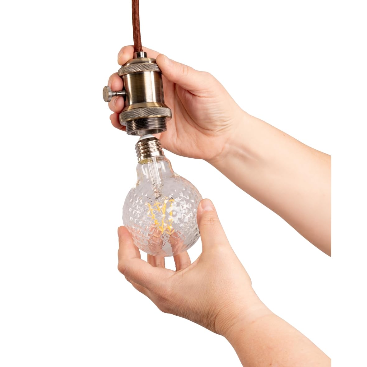 Westinghouse 5268000 5.5 Watt (40 Watt Equivalent) Cut Glass G25 Dimmable Clear Filament LED Light Bulb, Medium Base