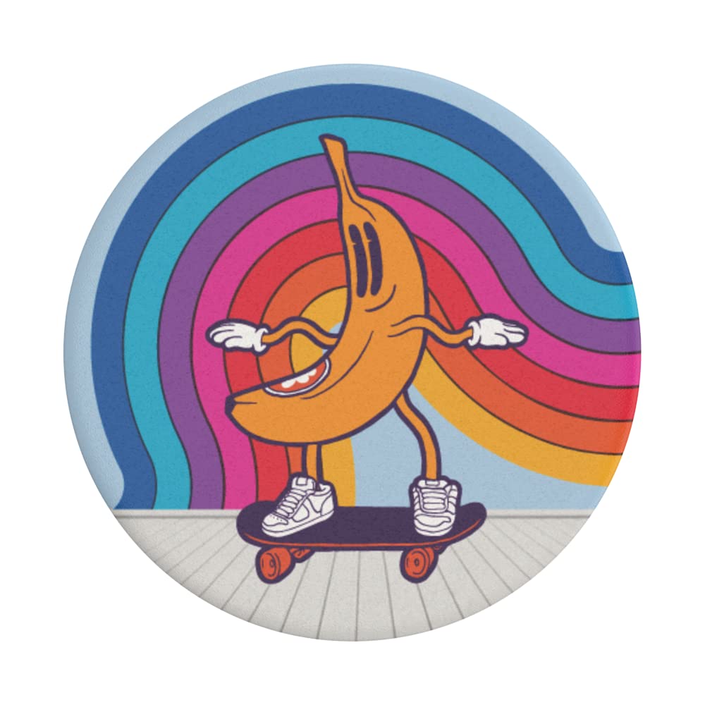 PopSockets Phone Grip with Expanding Kickstand, Adhesive Grip - Retro Banana