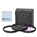 52mm High Resolution Pro Series Multi Coated HD 3 Pc. Digital Filter Set for Sony HDR-PJ790, FDR-AX33, HDR-PJ790, HDR-CX760E and More Lens Models +